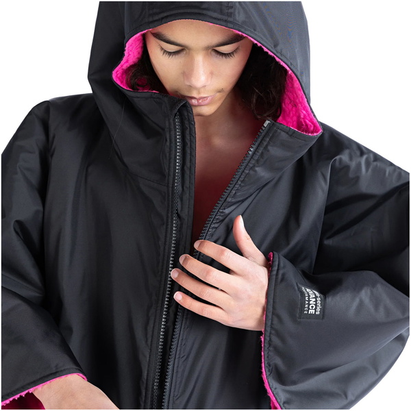 Dryrobe Advance Junior Short Sleeve Changing Robe V3 V3KSS - Navy Blue / Grey